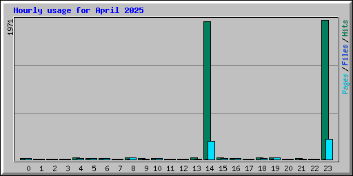 Hourly usage for April 2025