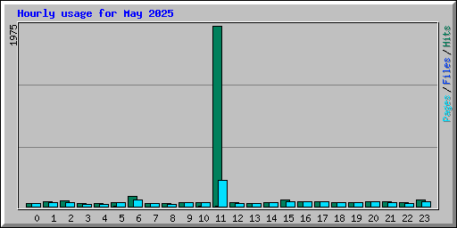 Hourly usage for May 2025