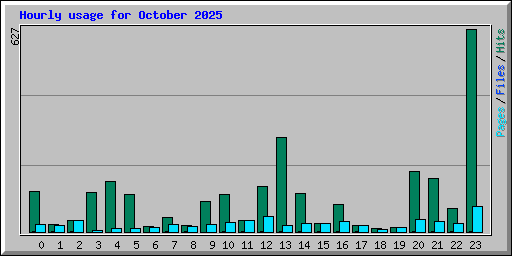 Hourly usage for October 2025